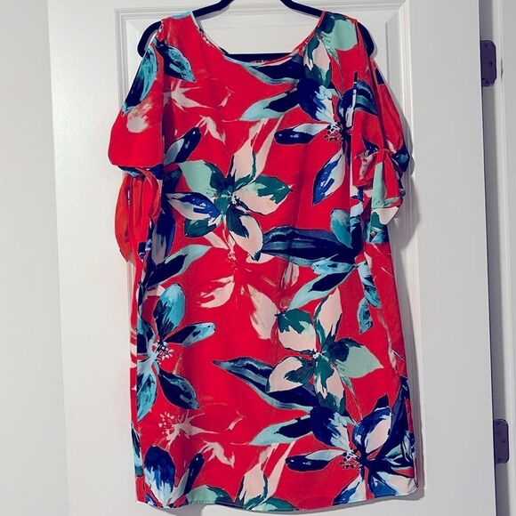VINCE CAMUTO TROPICAL FLORAL DRESS SIZE 14 - Picture 3 of 6